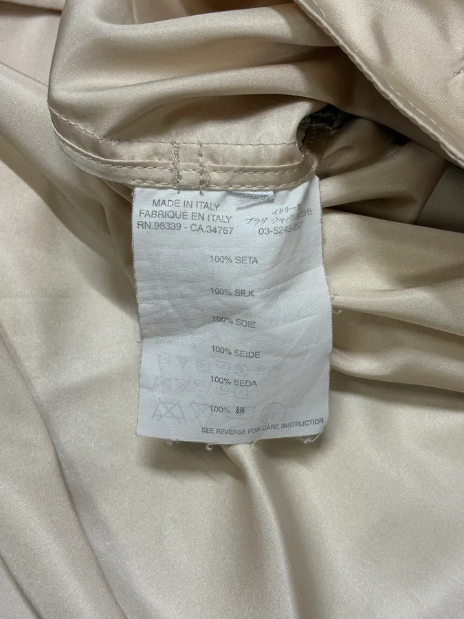 2000s Prada Beige Belted Trench Jacket - Image 9