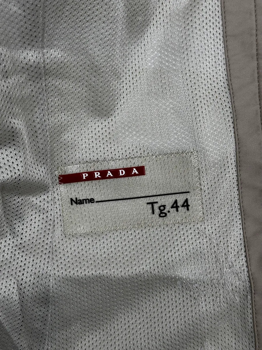 2000s Prada Beige Biker Nylon Jacket - Image 10