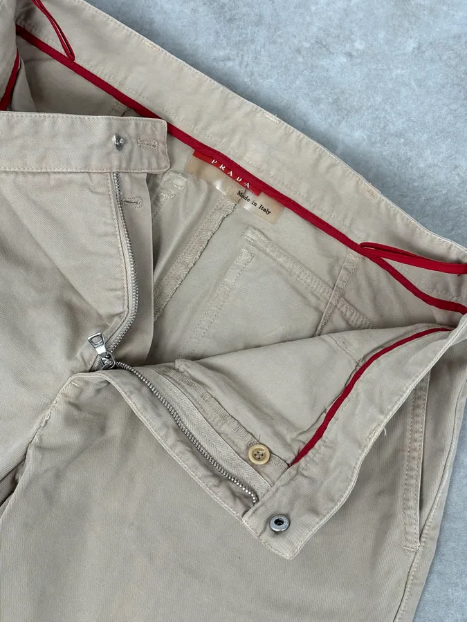 2000s Prada Beige Classy Chinos Pants - Image 8