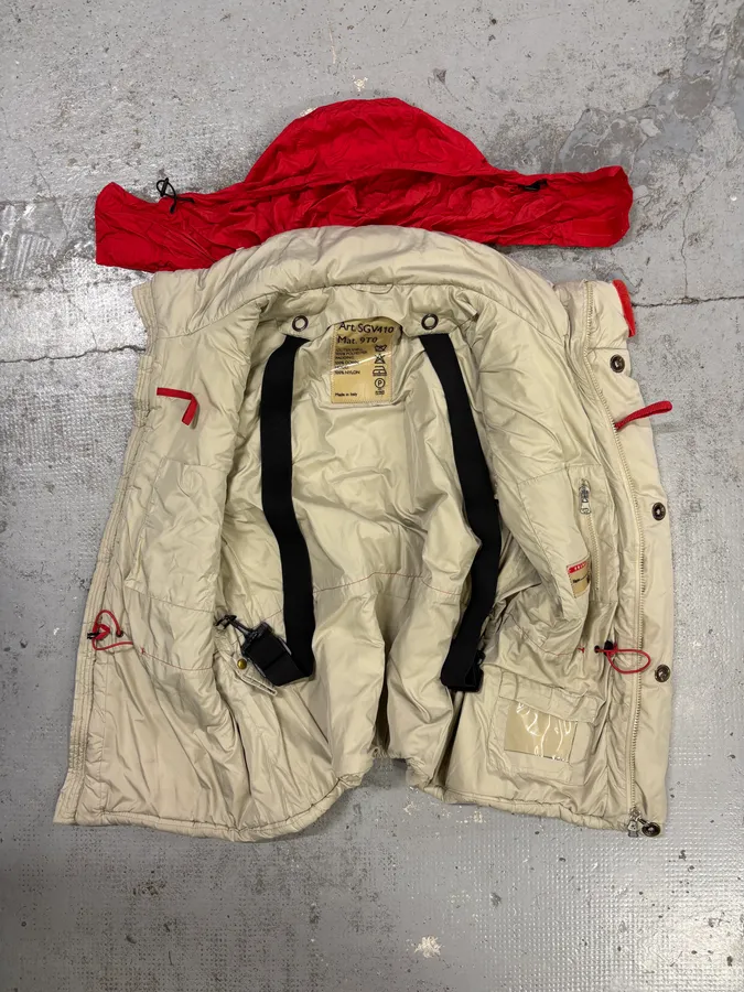 2000s Prada Beige Down Nylon Quilted Puffer Vest - Image 10