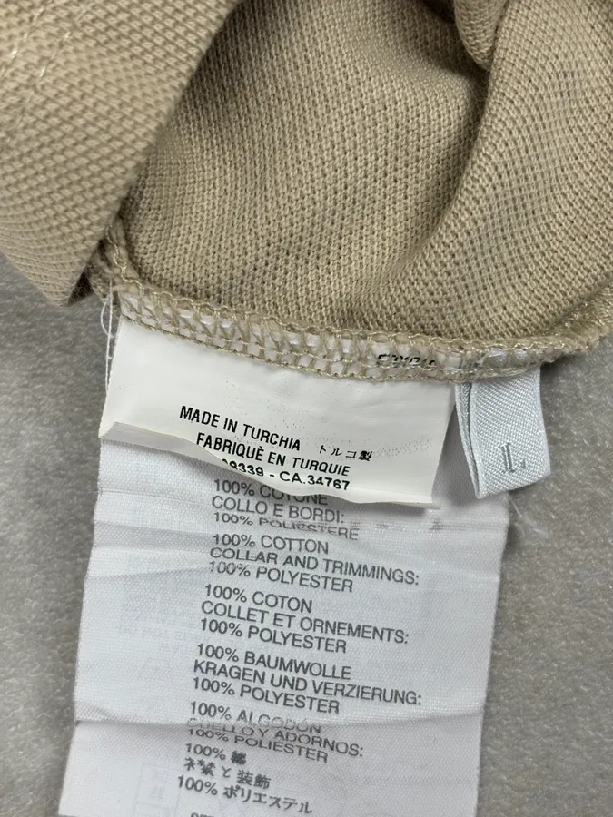 2000s Prada Beige Linea Rossa Contrast Trim Polo - Image 10