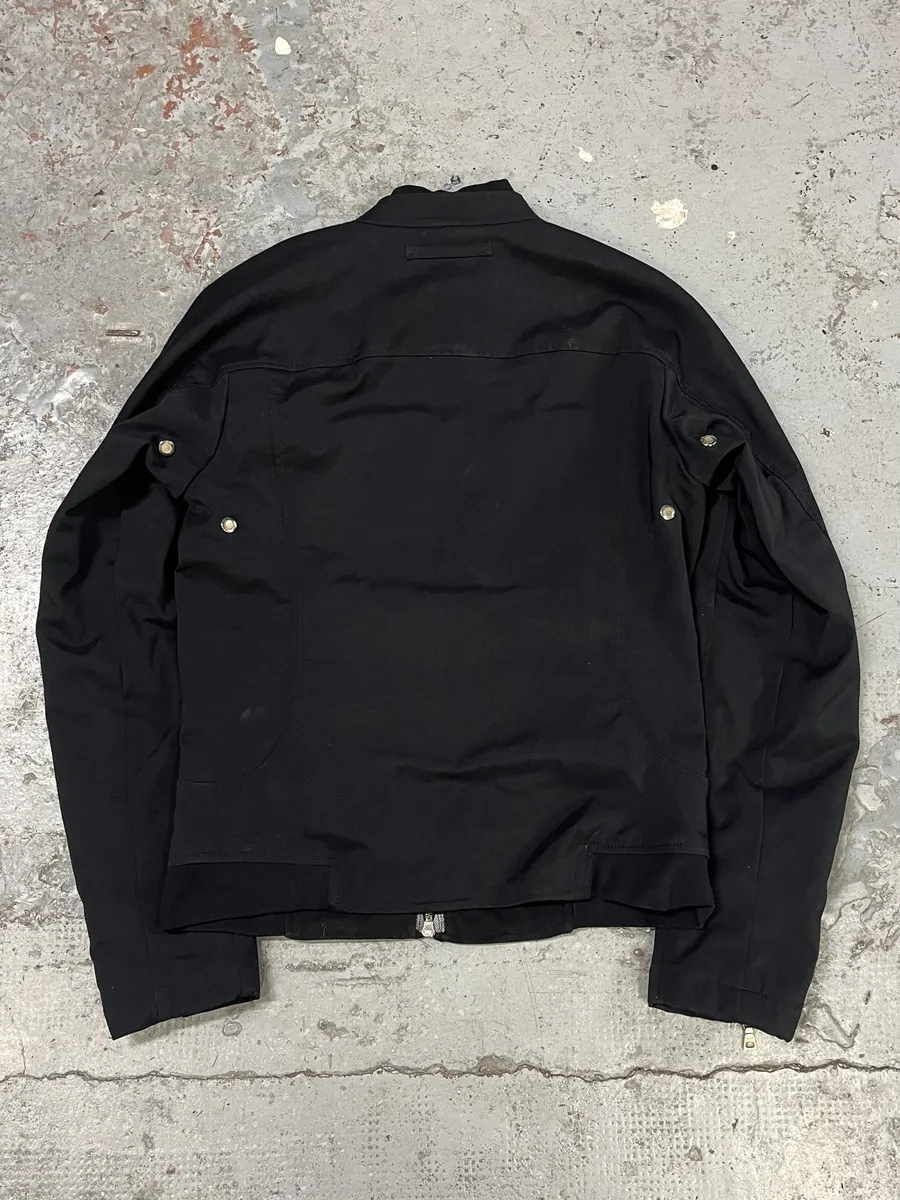 2000s Prada Biker Black Nylon Jacket - Image 5