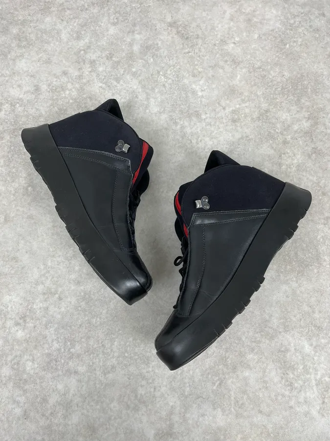2000s Prada Black 3T Leather Boots - Image 5
