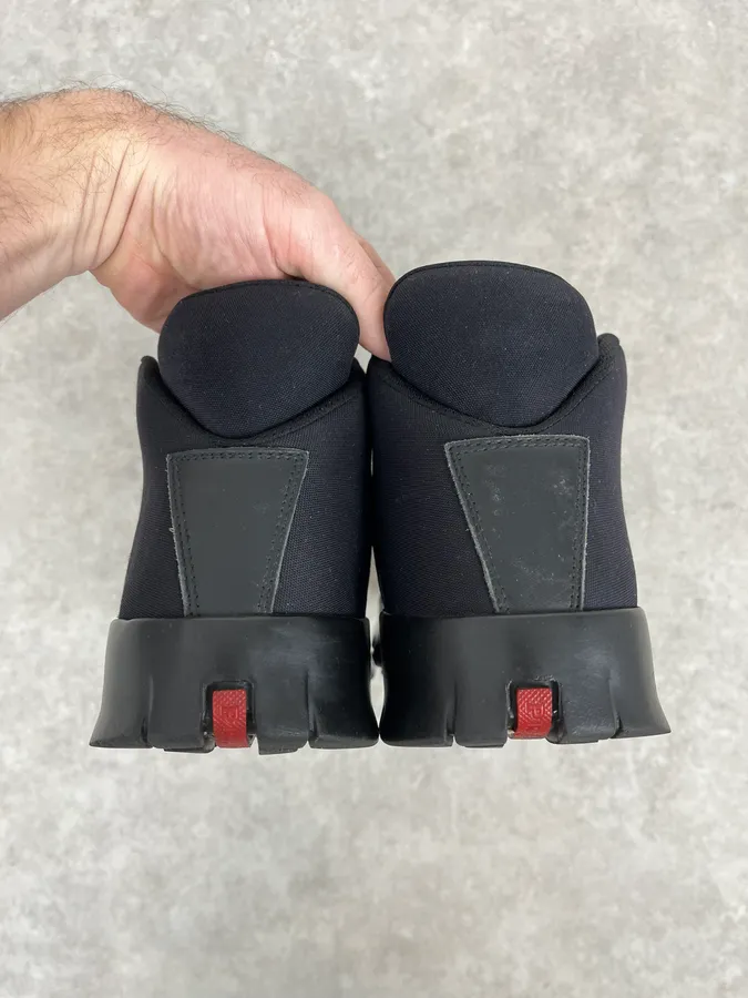 2000s Prada Black 3T Leather Boots - Image 6
