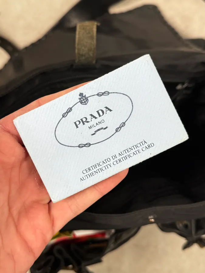2000s Prada Black Buckles Nylon & Leather Messenger Bag - Image 16