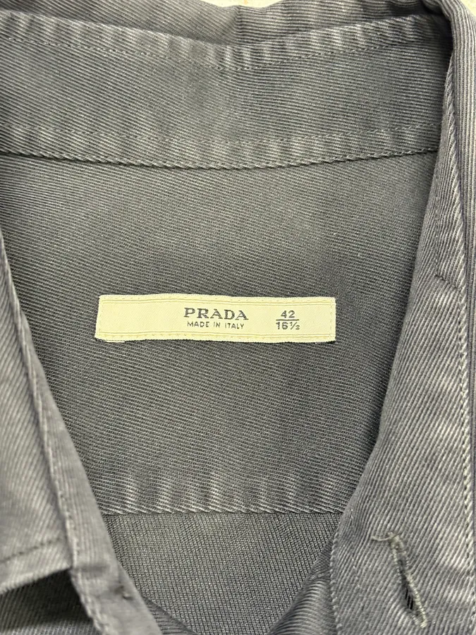 2000s Prada Black Cargo Minimalist Shirt - Image 7