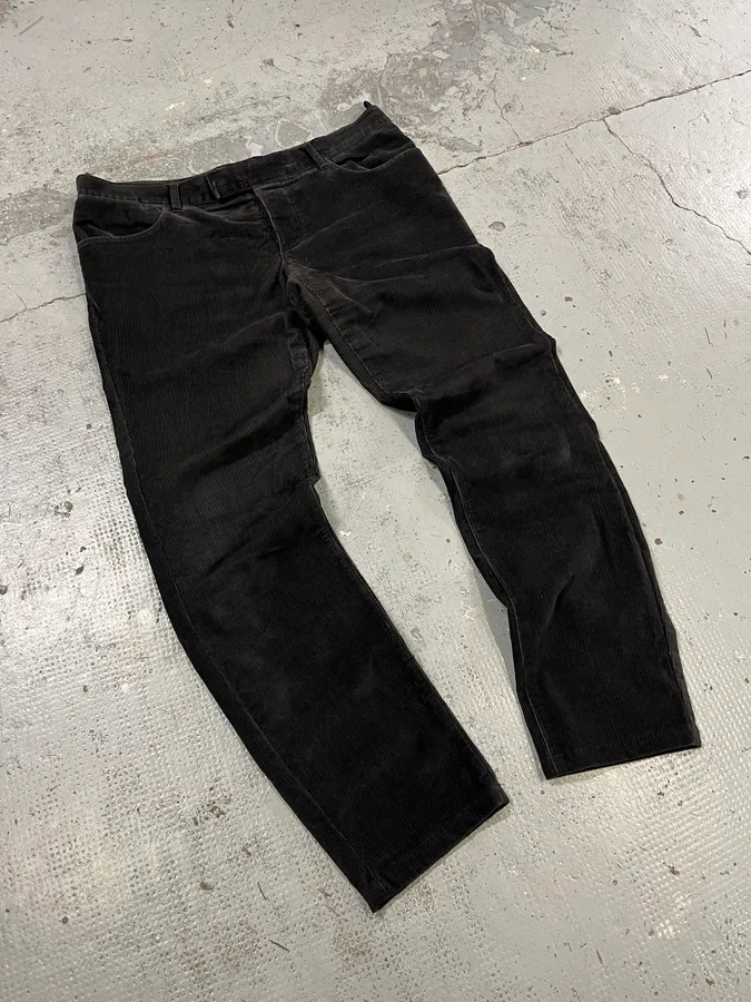 2000s Prada Black Corduroy Pants - Image 5