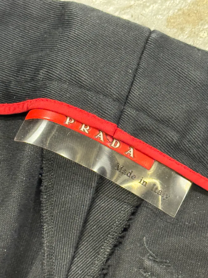 2000s Prada Black Cotton Pants - Image 7