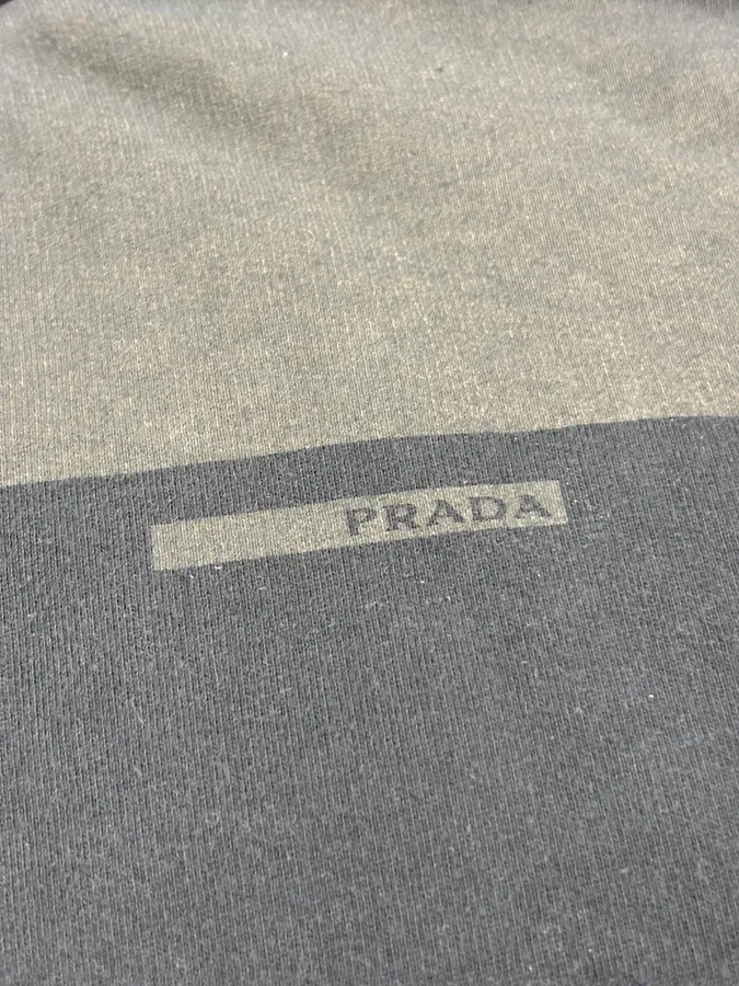 2000s Prada Black & Grey Nylon Zip-Up Sweater - Image 8