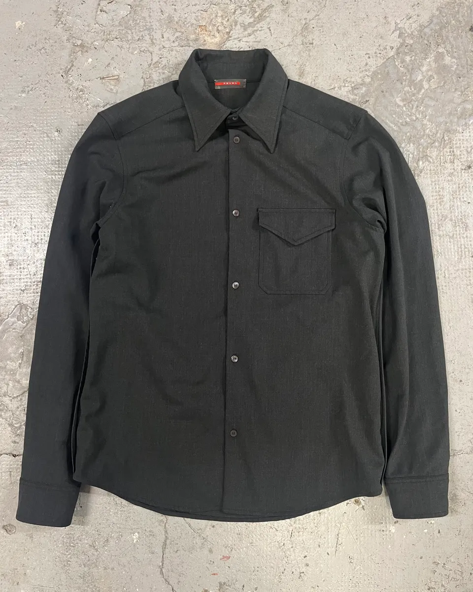 2000s Prada Black Heavy Shirt