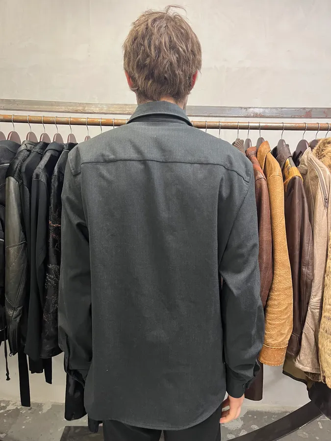 2000s Prada Black Heavy Shirt - Image 3