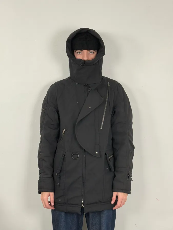 2000s Prada Black Hooded Parka Ski Jacket - Image 3