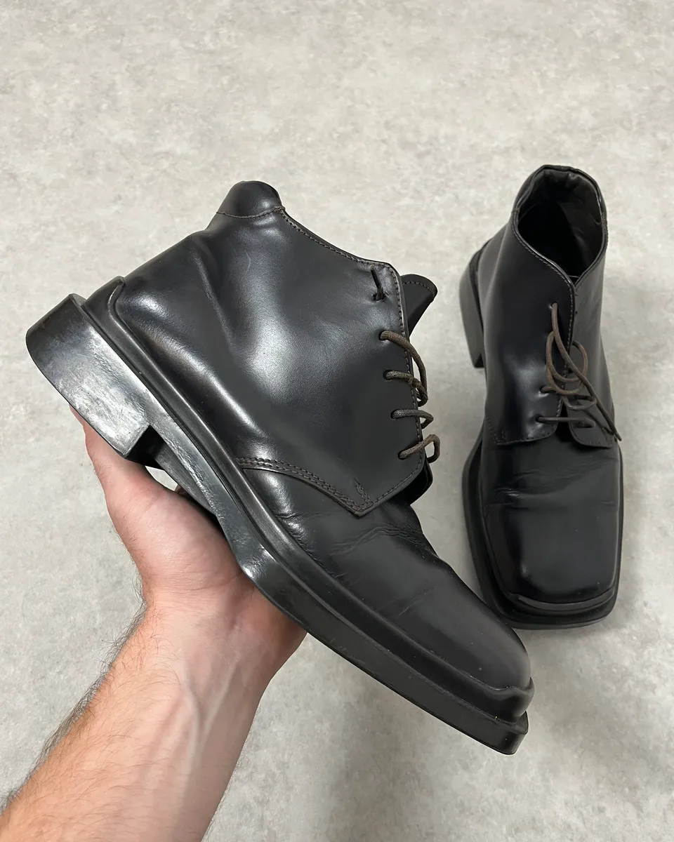 2000s Prada Black Leather  Boots