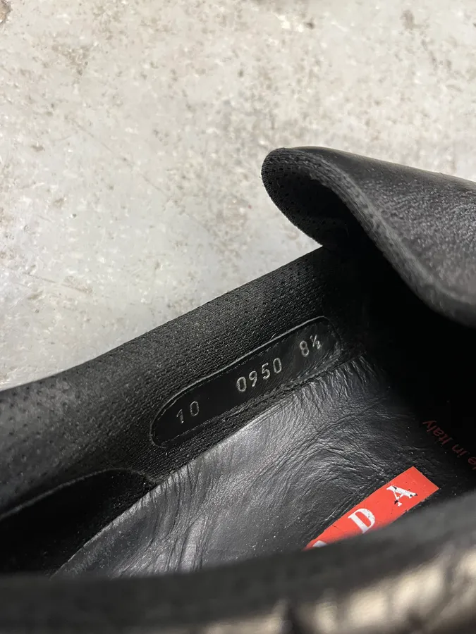 2000s Prada Black Leather Loafers - Image 8