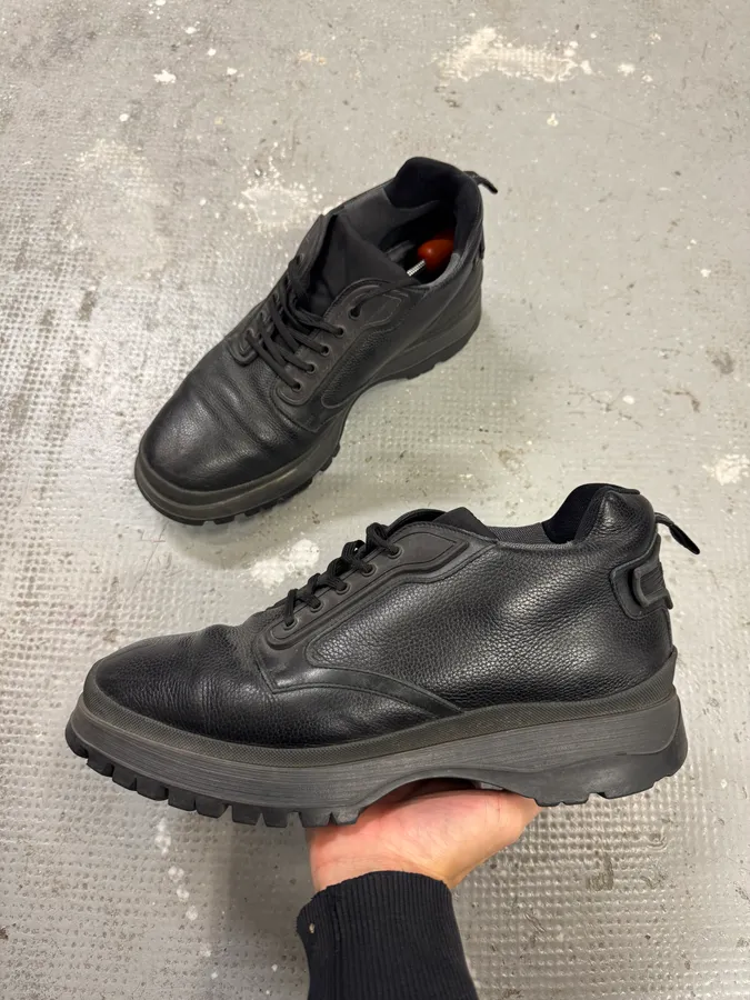 2000s Prada Black Leather Premium Archive Boots - Image 2