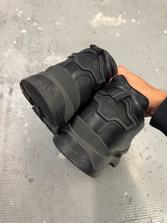2000s Prada Black Leather Premium Archive Boots - Image 3