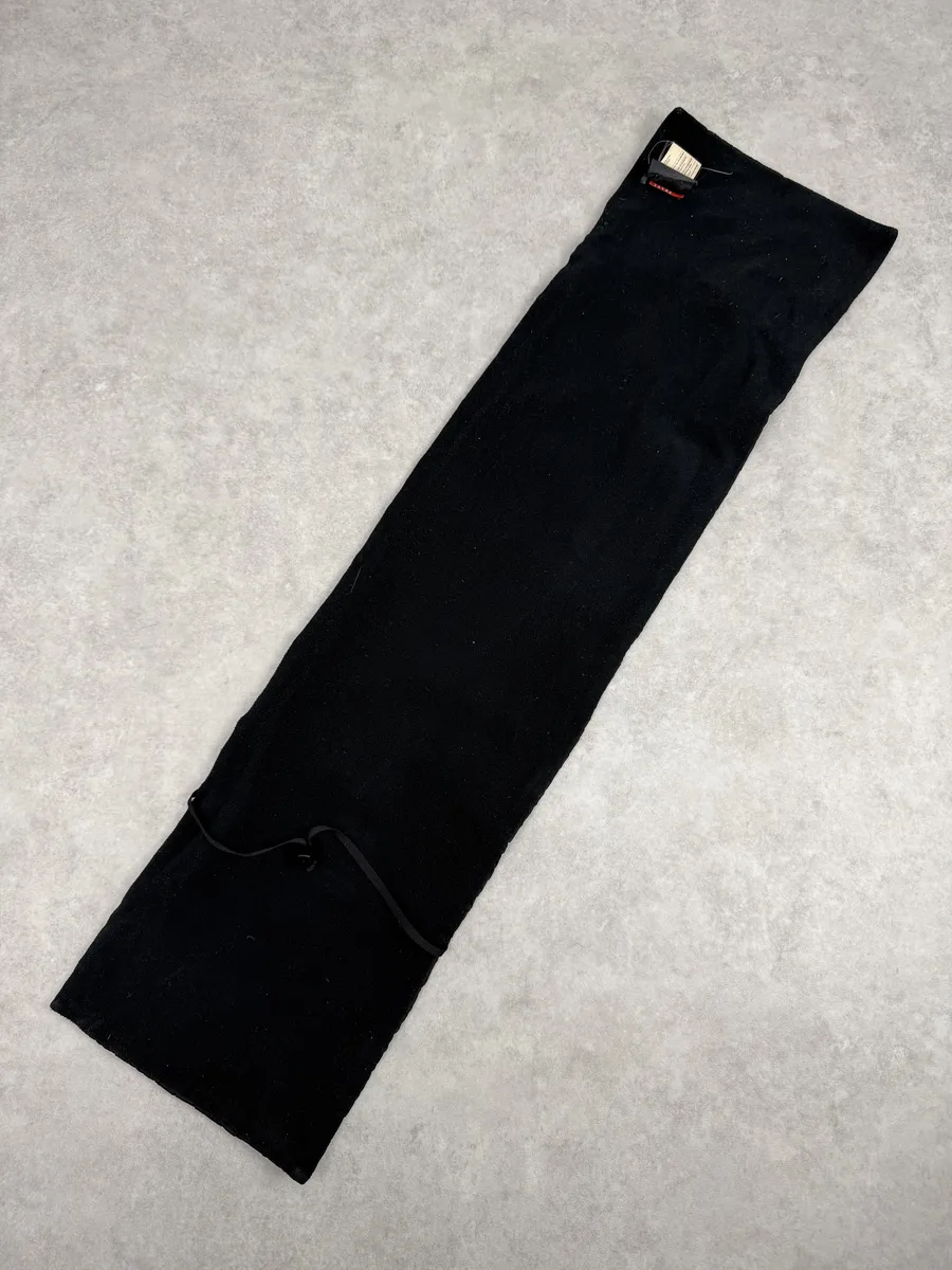 2000s Prada Black Linea Rossa Nylon Scarf - Image 2