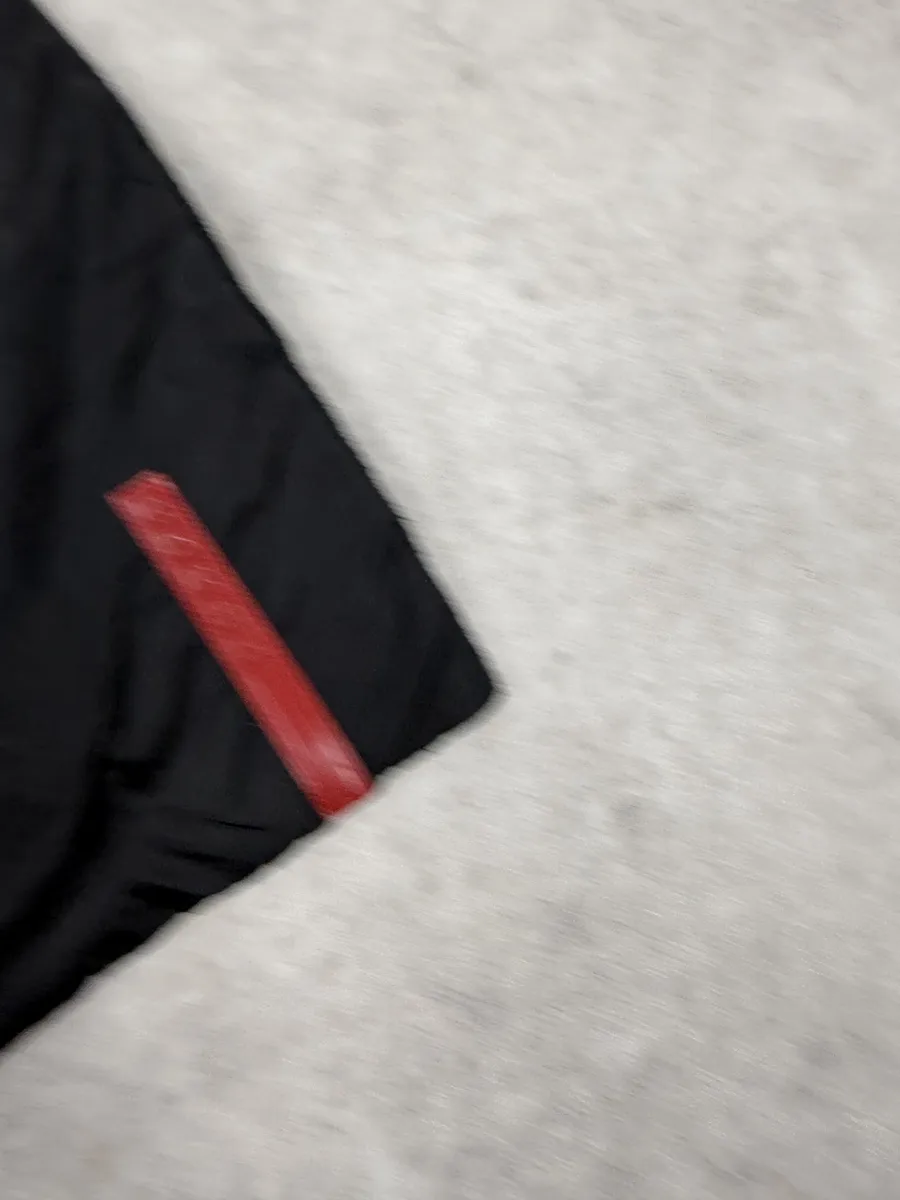 2000s Prada Black Linea Rossa Nylon Scarf - Image 8