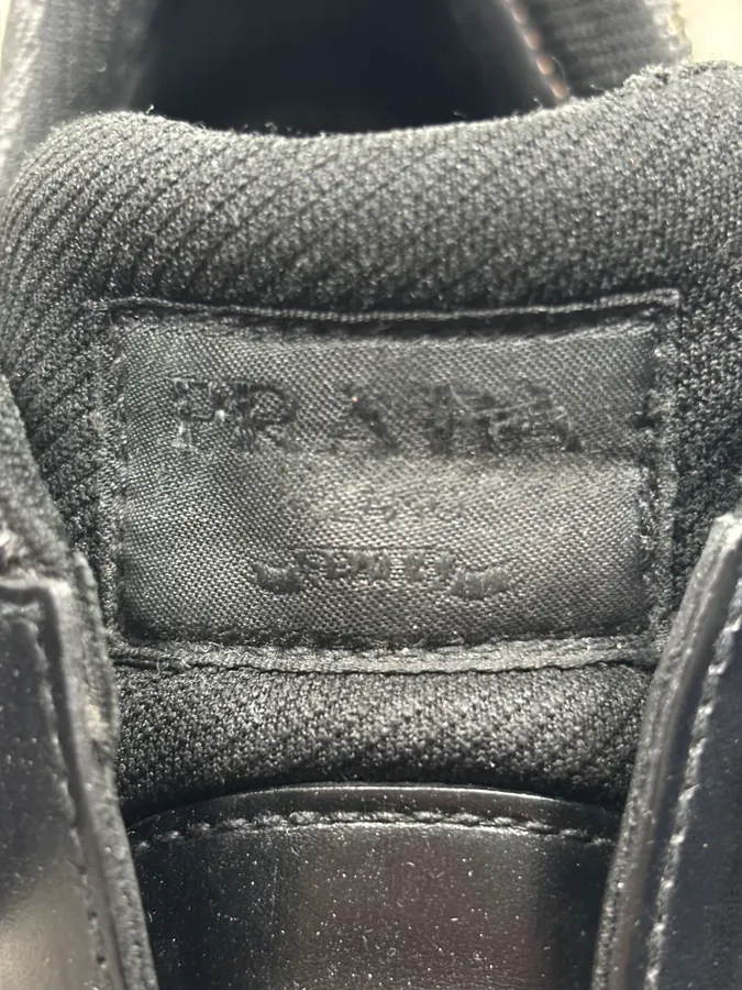 2000s Prada Black Loafer Velcro Leather Boots - Image 10
