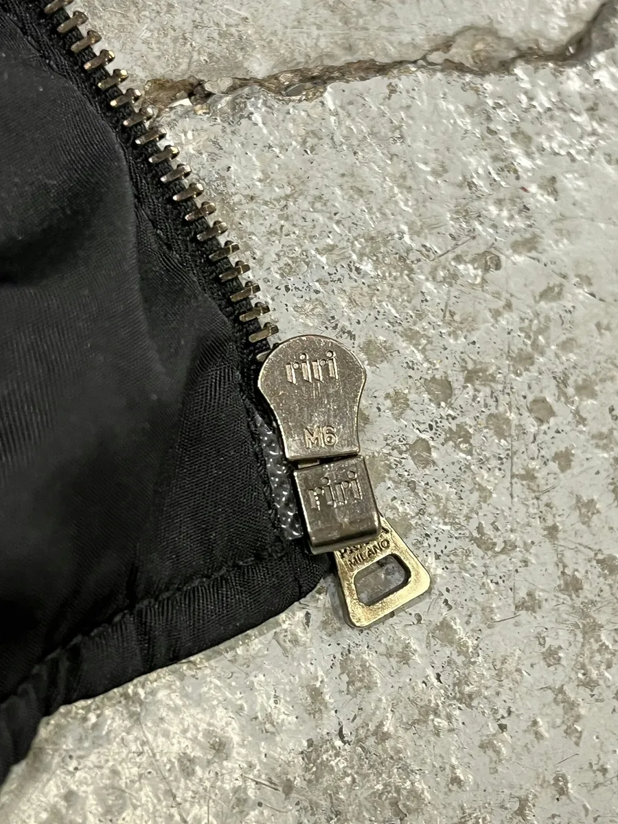 2000s Prada Black Minimalist Biker Nylon Jacket - Image 10