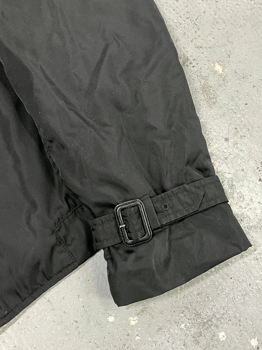 2000s Prada Black Minimalist Biker Nylon Jacket - Image 6