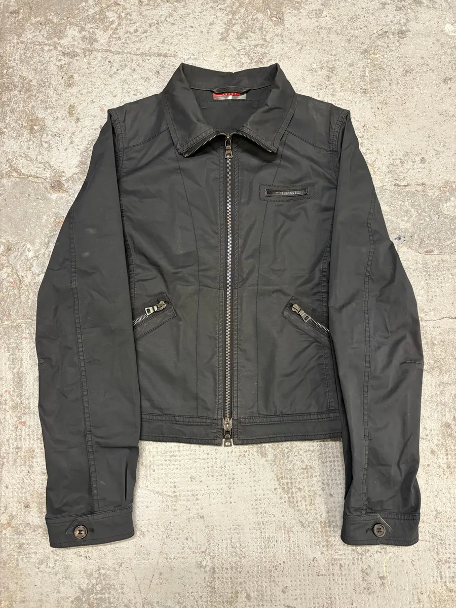 2000s Prada Black Minimalist Jacket