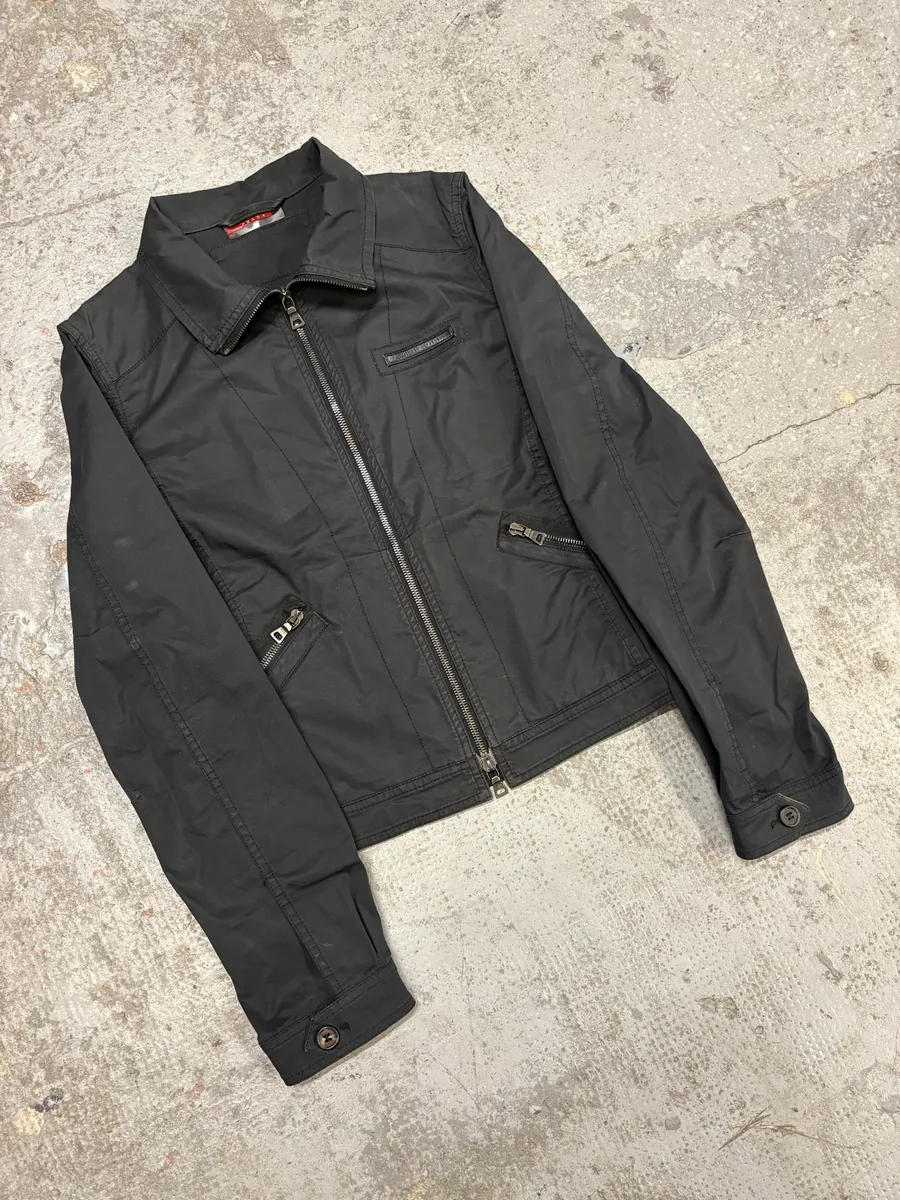 2000s Prada Black Minimalist Jacket - Image 3