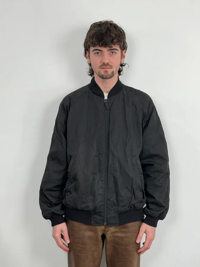 2000s Prada Black Nylon Bomber Jacket - Image 2