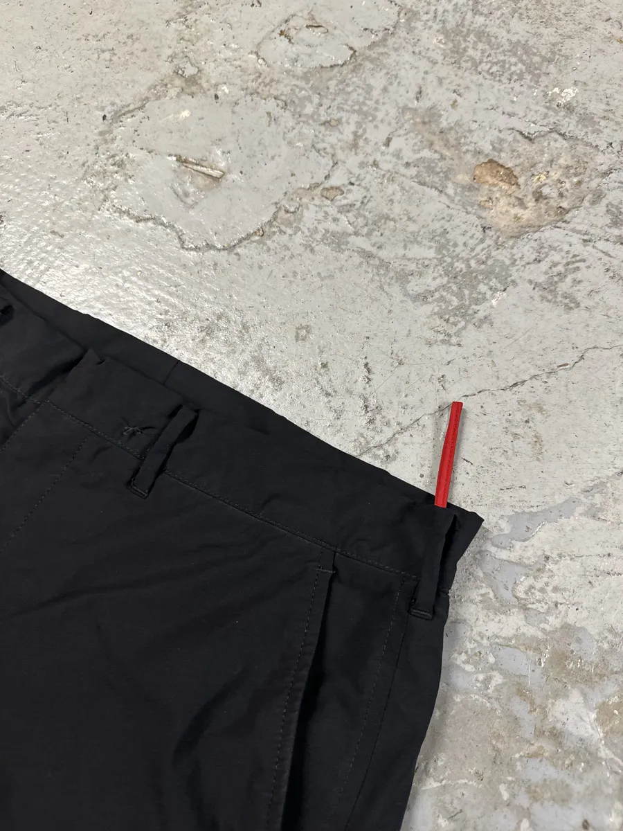 2000s Prada Black Nylon Linea Rossa Sport Pants - Image 9