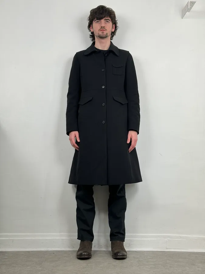 2000s Prada Black Nylon Long Premium Jacket - Image 2
