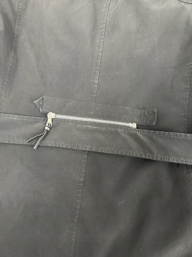 2000s Prada Black Nylon Multi-Pocket Classy Trench Coat - Image 11