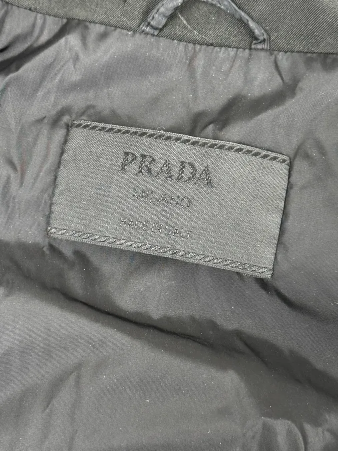 2000s Prada Black Nylon Multi-Pocket Classy Trench Coat - Image 13