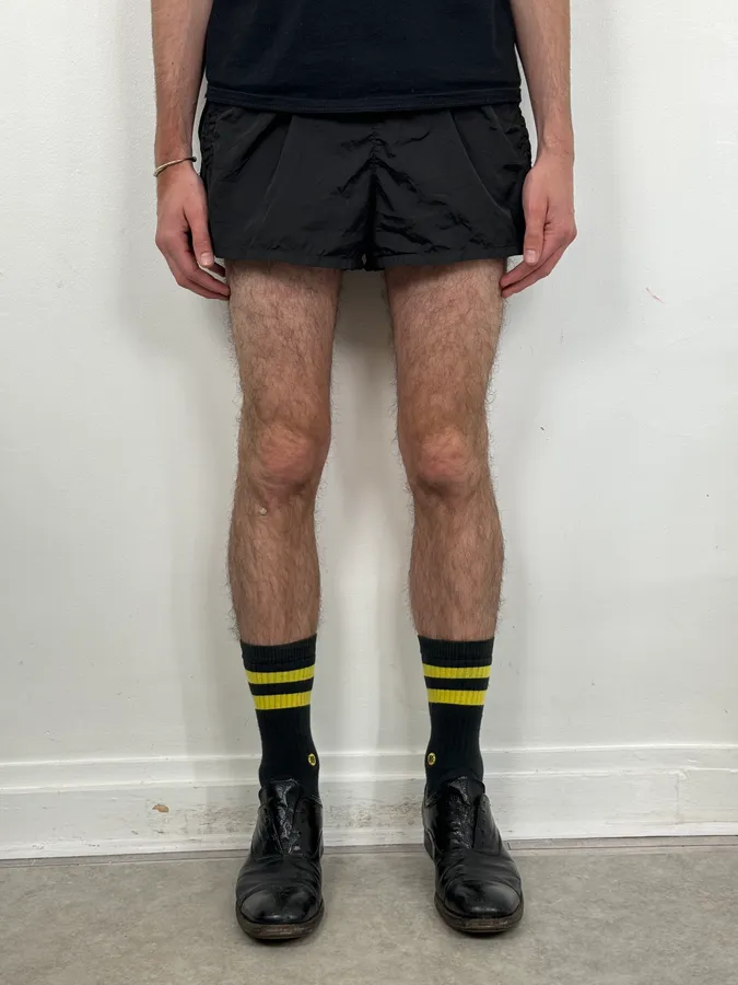 2000s Prada Black Nylon Sport Shorts - Image 2