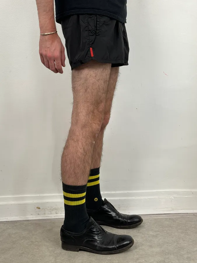 2000s Prada Black Nylon Sport Shorts - Image 4