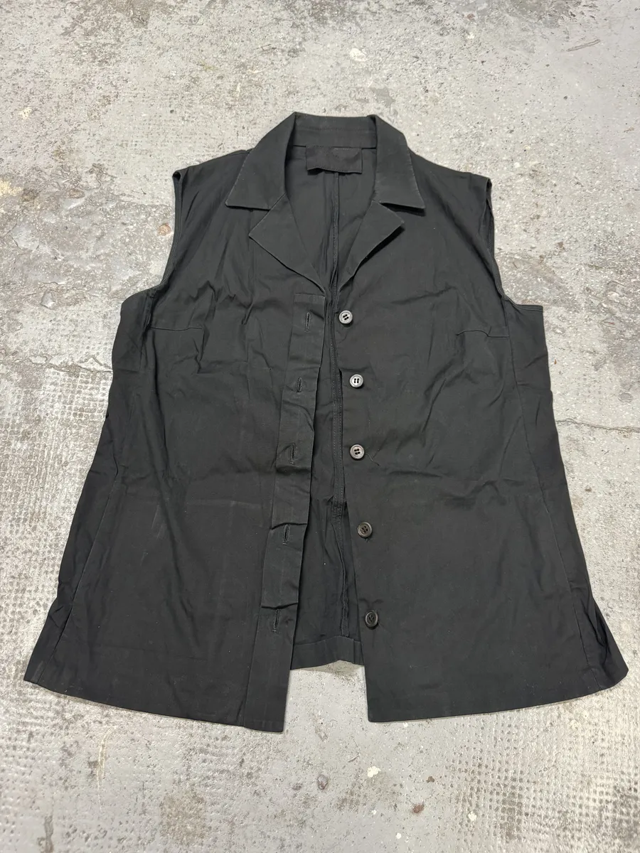 2000s Prada Black Sleeveless Minimalist Shirt - Image 3