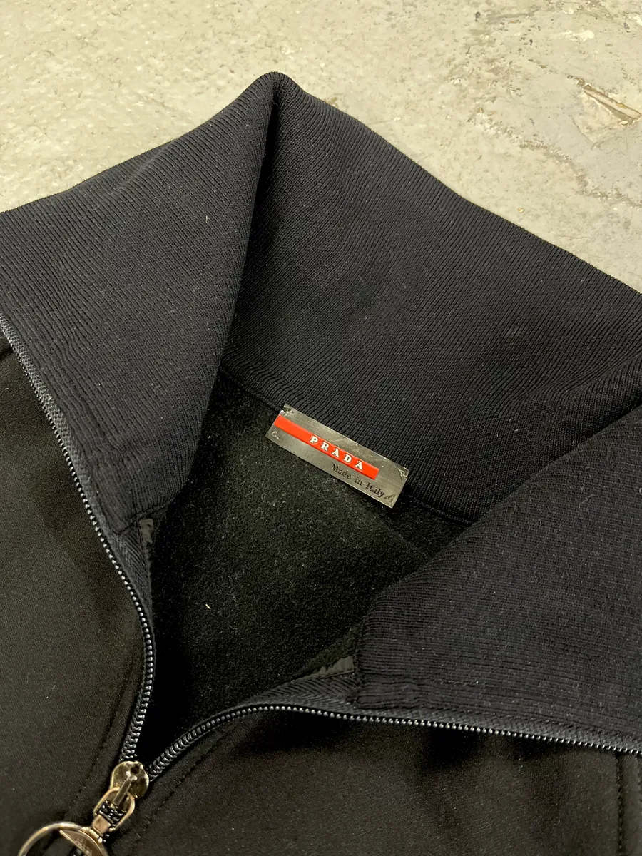 2000s Prada Black Tracksuit Jacket - Image 4