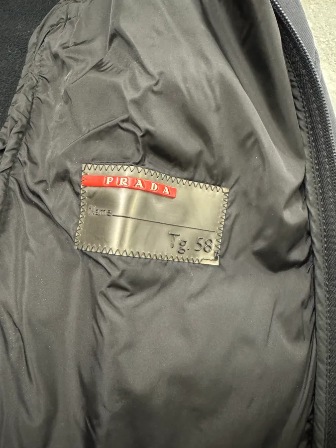 2000s Prada Black Wool Fleece Jacket - Image 11