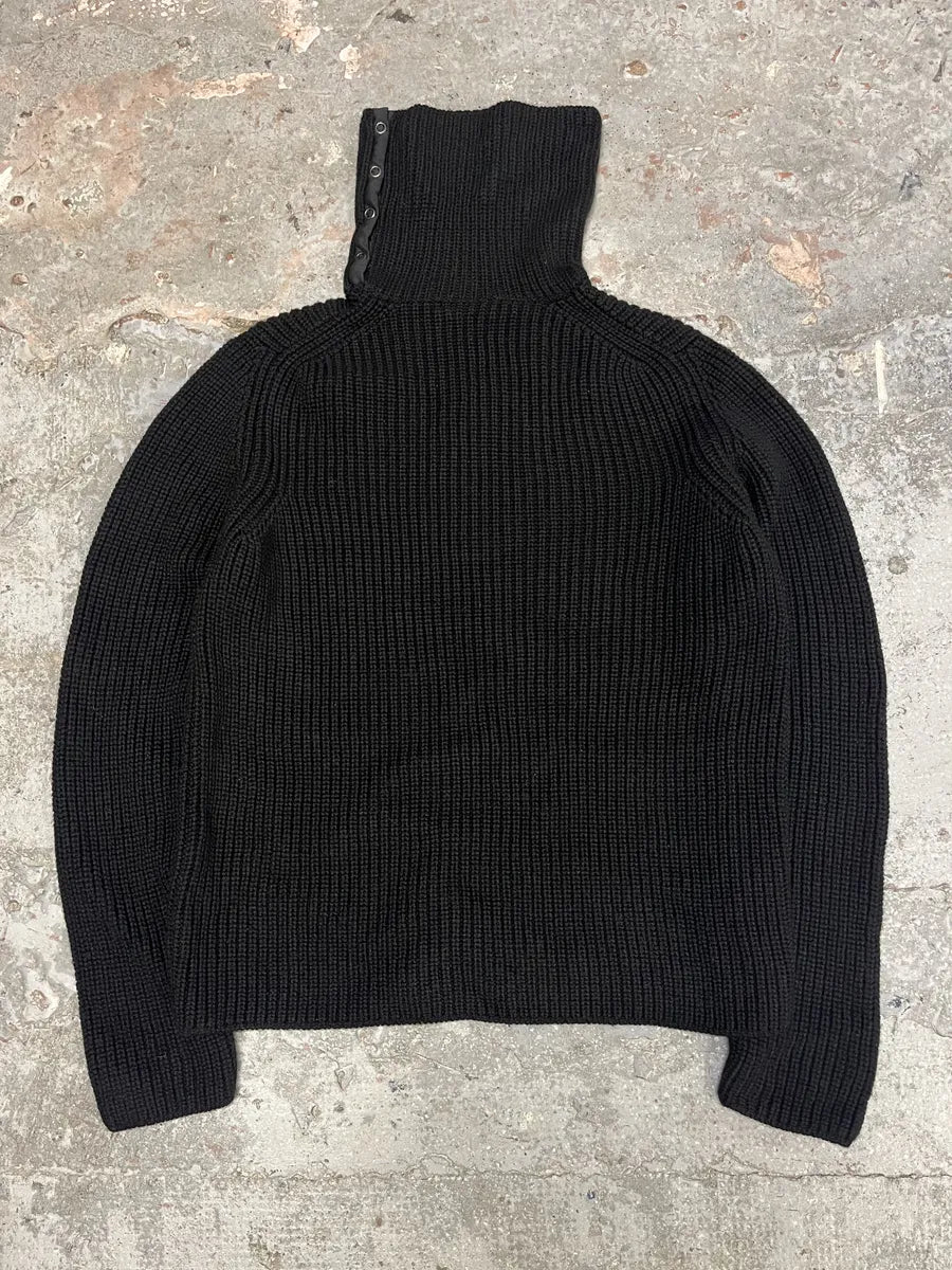 2000s Prada Black Wool Italian Turtleneck - Image 5
