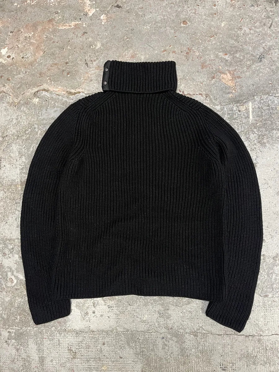 2000s Prada Black Wool Italian Turtleneck - Image 6