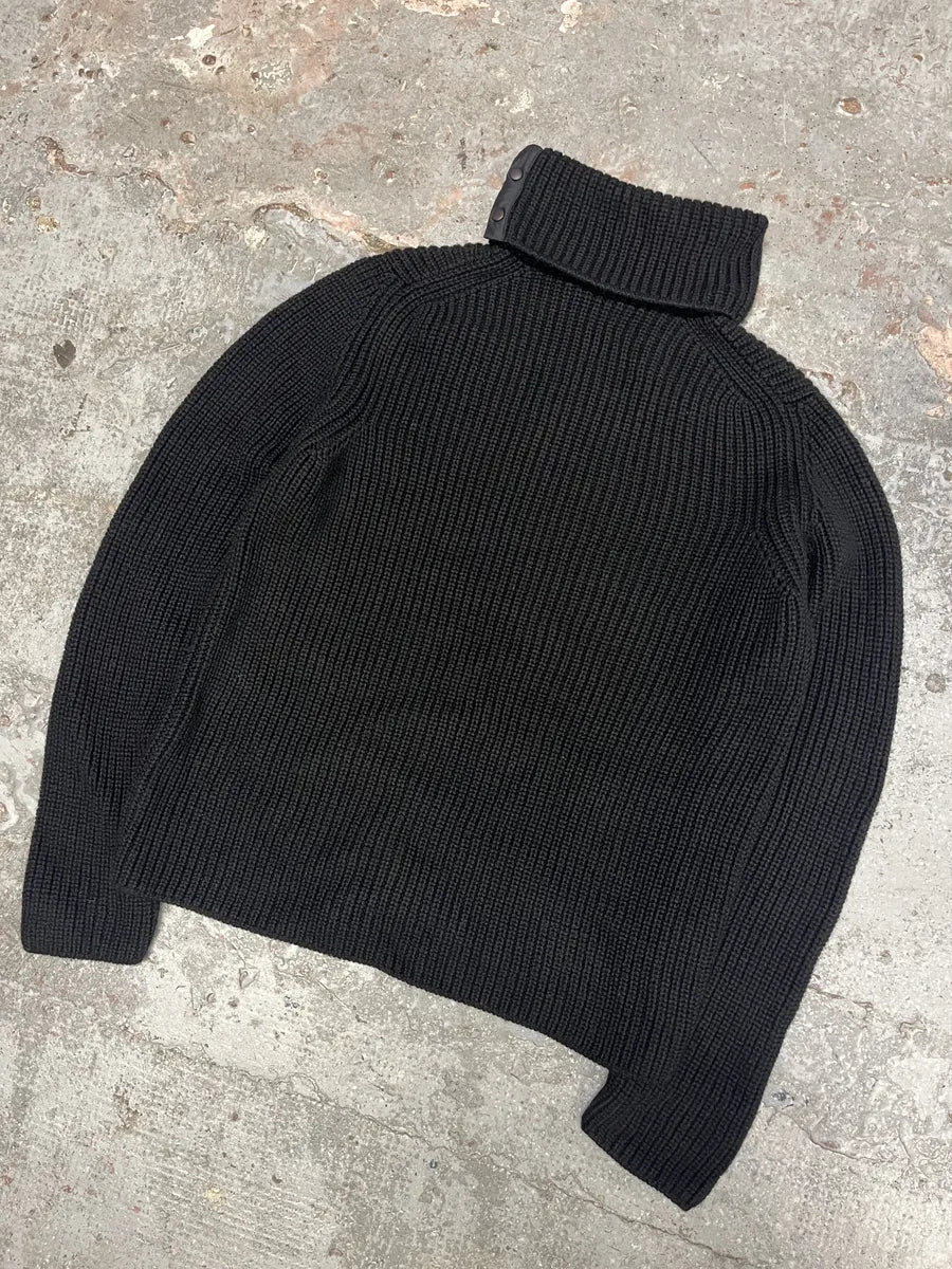 2000s Prada Black Wool Italian Turtleneck - Image 8