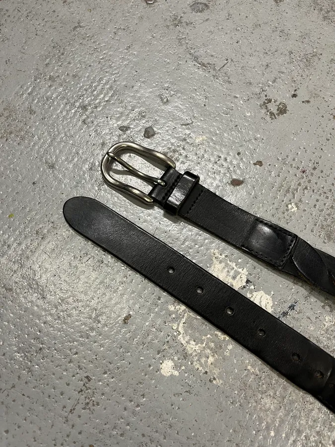 2000s Prada Black Woven Leather Belt - Image 5