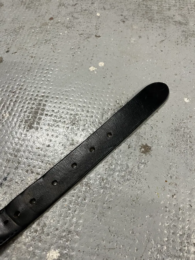2000s Prada Black Woven Leather Belt - Image 7