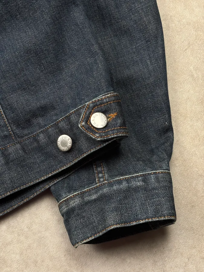 2000s Prada Blue Denim Buttoned Denim Jacket - Image 11