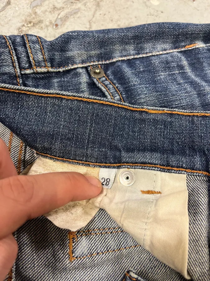 2000s Prada Blue Faded Denim Jeans - Image 9
