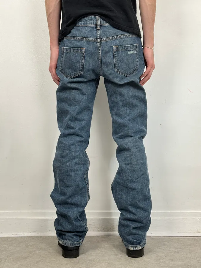 2000s Prada Blue Regular Denim Jeans - Image 3