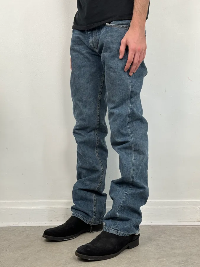 2000s Prada Blue Regular Denim Jeans - Image 2