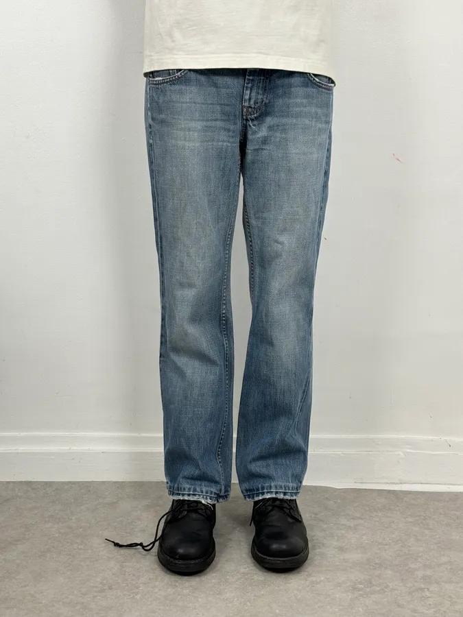 2000s Prada Blue Regular Faded Denim Jeans
