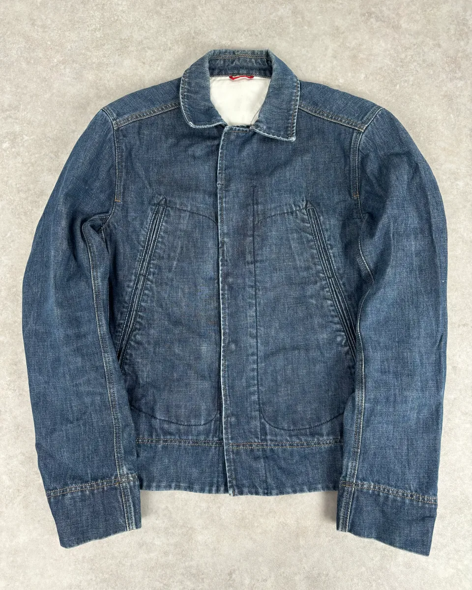 2000s Prada Blue Rock Denim Jacket