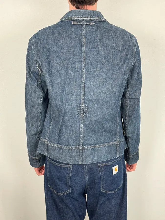 2000s Prada Blue Rock Denim Jacket - Image 3