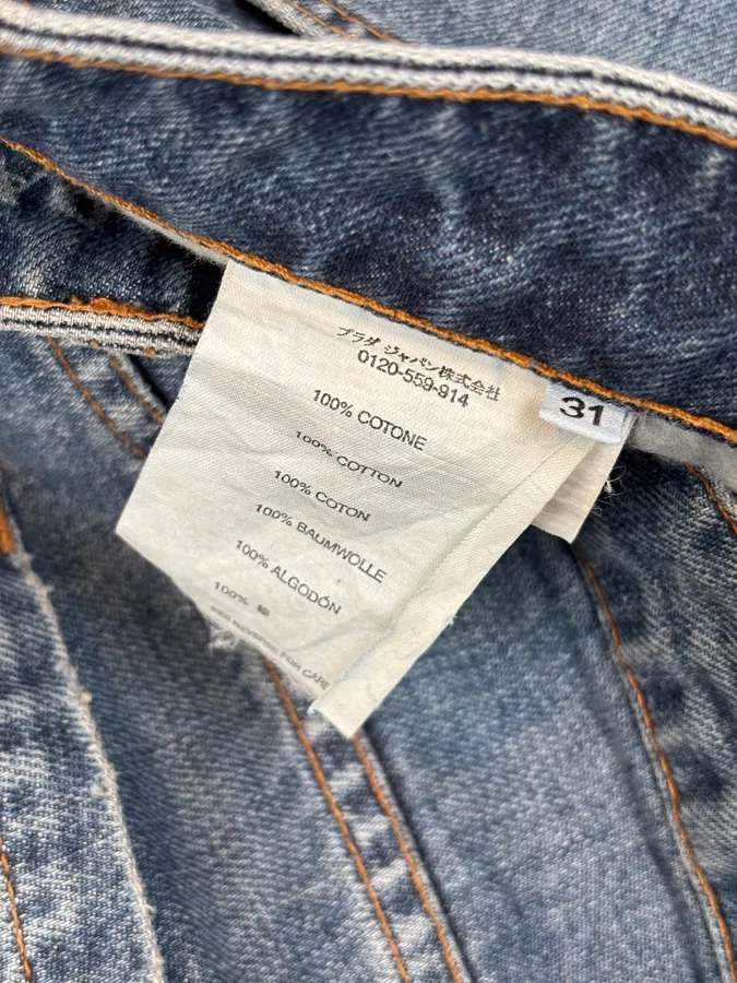 2000s Prada Blue Worker Denim Jeans - Image 11